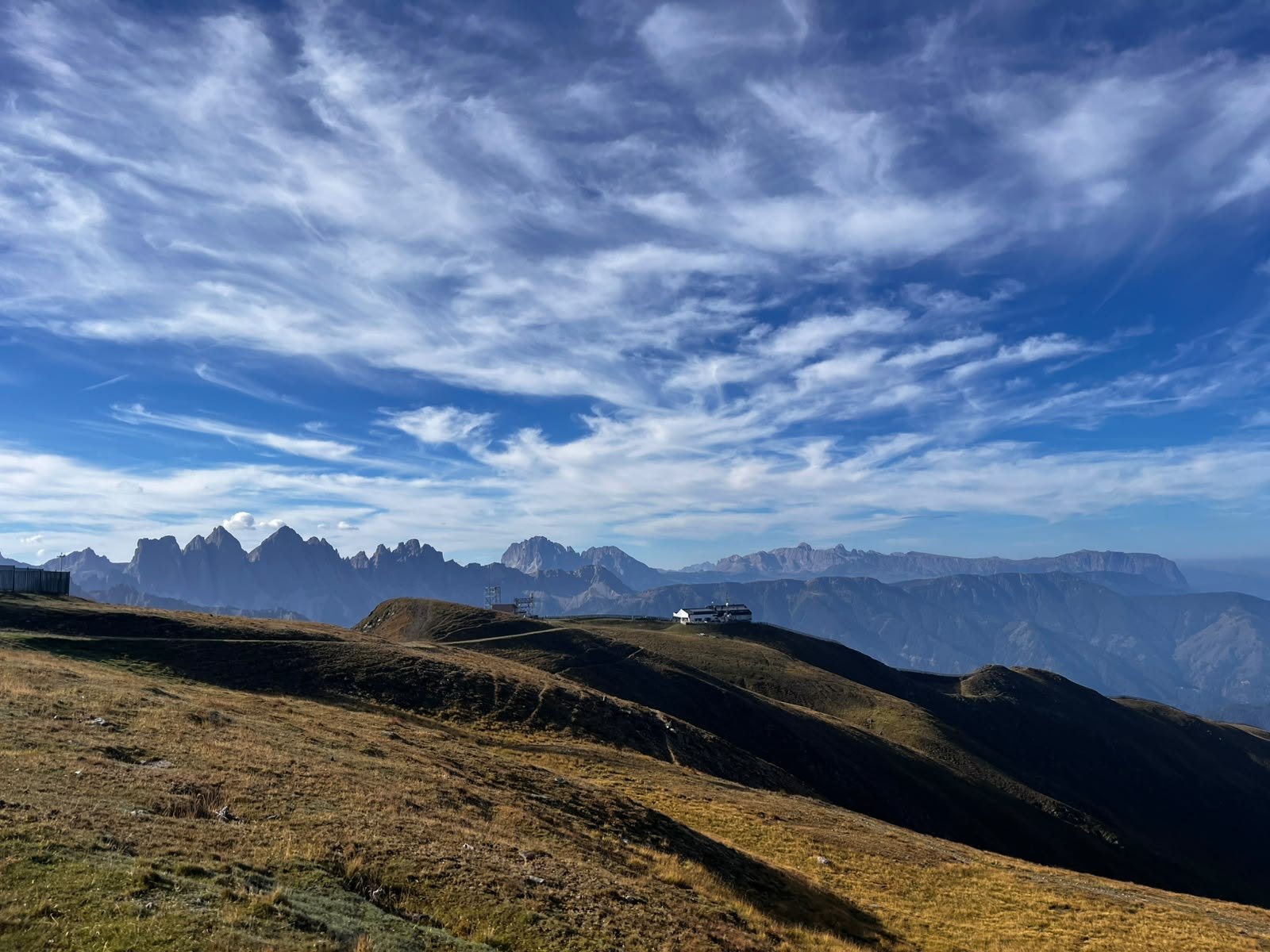 Rifugio Plose - the Plose ridge with the Odle and Puez peaks behind
